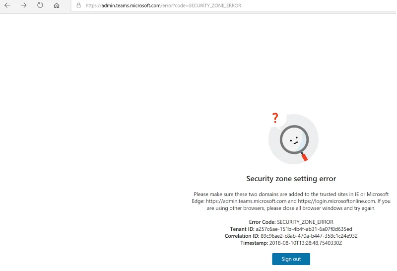MEMPERBAIKI: Kesalahan pengaturan Zona Keamanan Microsoft Teams