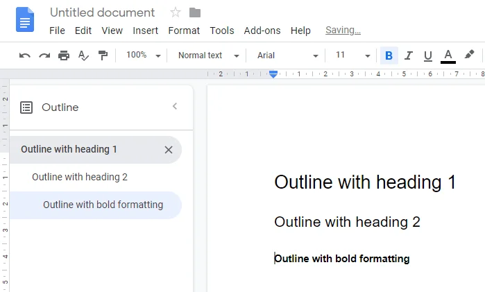 Bagaimana cara menambahkan kerangka dokumen di Google Documents