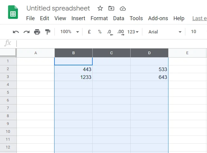 Cara menukar sel di Google Spreadsheet [Dua sel atau lebih]