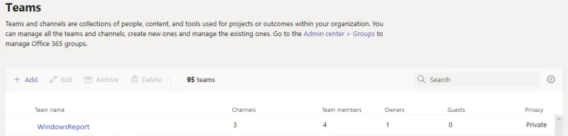 MicrosoftTeamsでチームを作成および管理する方法