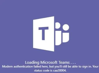 MEMPERBAIKI: Kode kesalahan Microsoft Teams caa20004