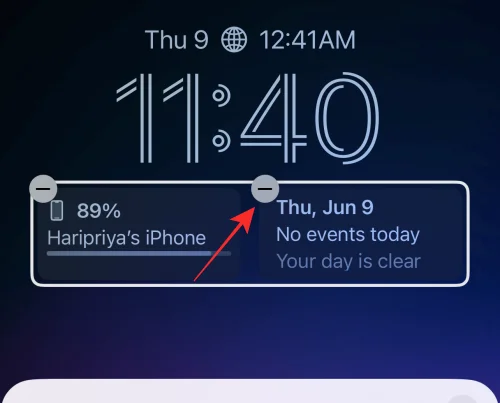 iOS 16의 iPhone 잠금 화면에서 위젯을 제거하는 방법