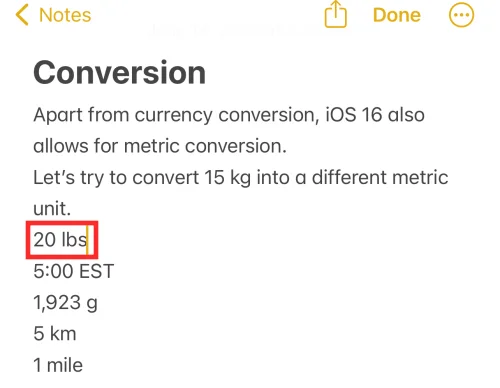 iOS 16의 iPhone에서 측정항목을 매우 빠르게 변환하는 방법