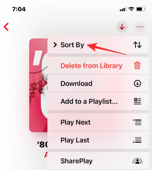 iOS 16의 Apple Music에서 재생 목록을 정렬하는 방법