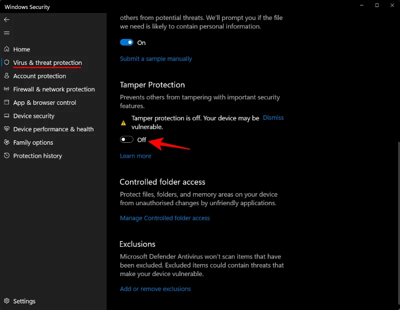 Windows 11에서 Windows 보안 바이러스 백신을 비활성화하는 6가지 방법