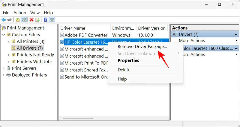 ลบเครื่องพิมพ์ใน Windows 11: 6 วิธีการและคำอธิบายการแก้ไข 7 รายการ