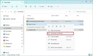 วิธีบีบอัด (บีบอัด) ไฟล์และโฟลเดอร์ใน Windows 11, 10