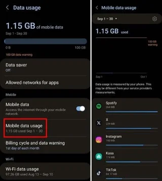 Android: 백그라운드 데이터 활성화 또는 비활성화