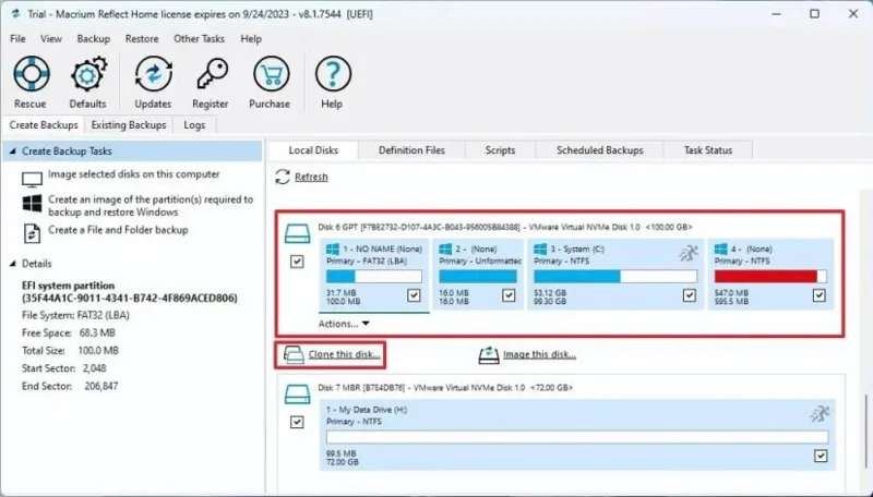 วิธีโคลน Windows 11 HDD เป็น SSD ด้วย Macrium Reflect