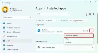 วิธีรีเซ็ตแอป Outlook ใหม่ (ไม่ทำงาน) บน Windows 11