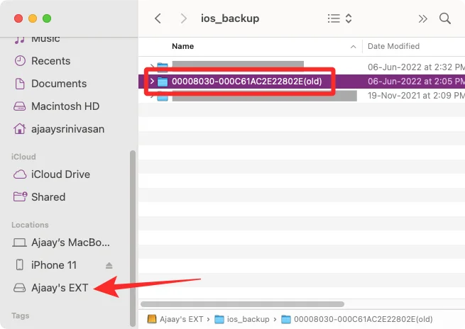 iPhone 백업을 외장 HDD에 복사하는 방법