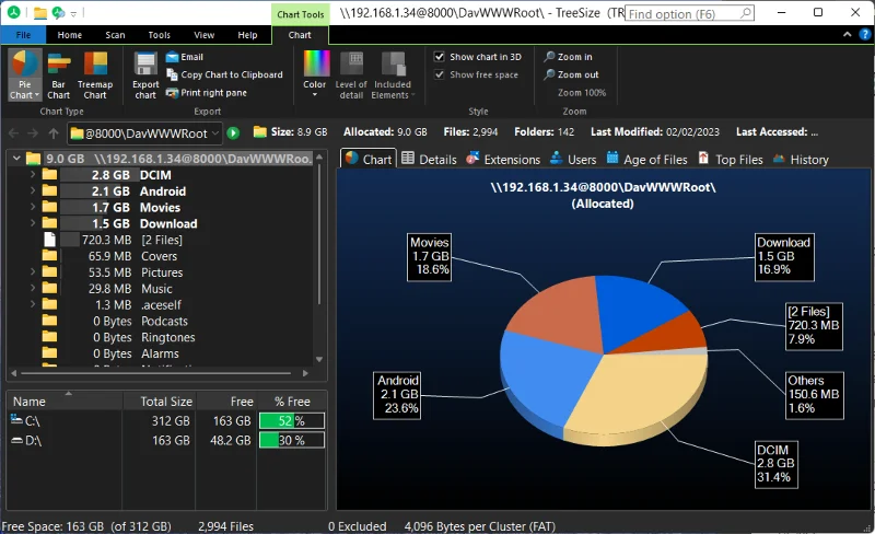 วิธีตรวจสอบพื้นที่ใช้งานบน Android แบบไร้สายจาก Windows 11 หรือ 10