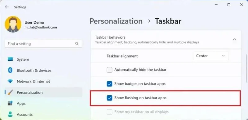 วิธีปิดการใช้งานแอพที่กระพริบในแถบงานบน Windows 11