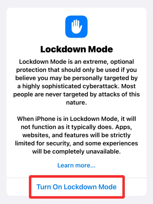 iOS 16에서 잠금 모드를 활성화하는 방법