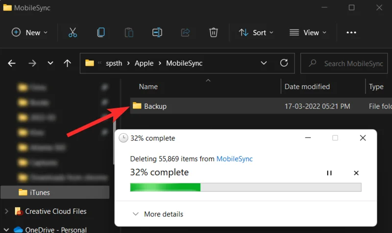 Windows 11에서 iTunes 백업을 삭제하는 방법