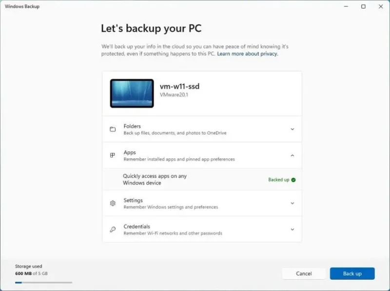 วิธีสำรองข้อมูลแอพ การตั้งค่า และไฟล์บนคลาวด์บน Windows 11