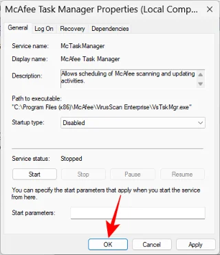 วิธีหยุดป๊อปอัป McAfee บน Windows 11