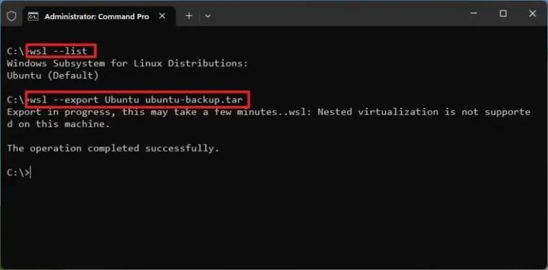 วิธีโคลน distro WSL บน Windows 11