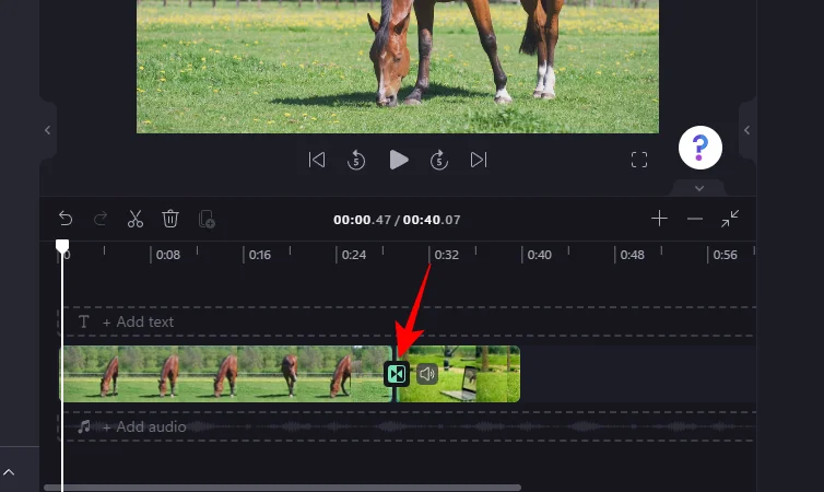 Clipchamp에 전환을 추가하는 방법