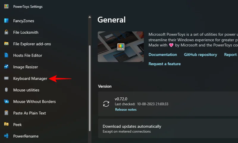 วิธีปิดการใช้งานปุ่มคีย์บอร์ดบน Windows 11 โดยใช้ PowerToys จาก Microsoft