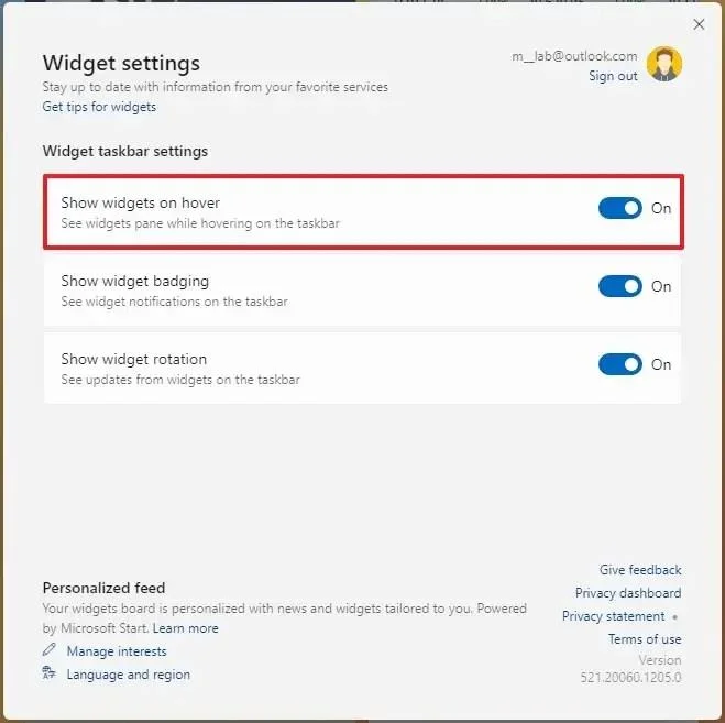 วิธีปิดการใช้งานวิดเจ็ตเมื่อโฮเวอร์บน Windows 11