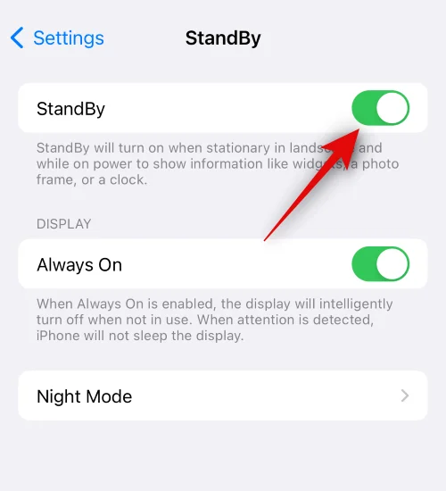 iOS 17에서 대기 모드를 끄는 방법
