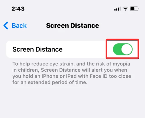 Comment activer et utiliser Screen Distance sur iOS 17