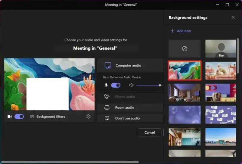 วิธีเปลี่ยนพื้นหลังใน Microsoft Teams ก่อนการประชุม