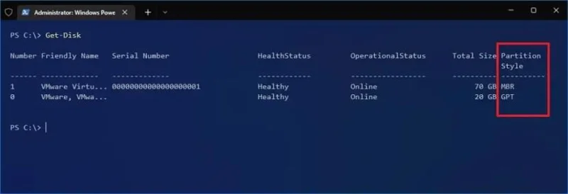 วิธีตรวจสอบสไตล์พาร์ติชัน (GPT หรือ MBR) บน Windows 11