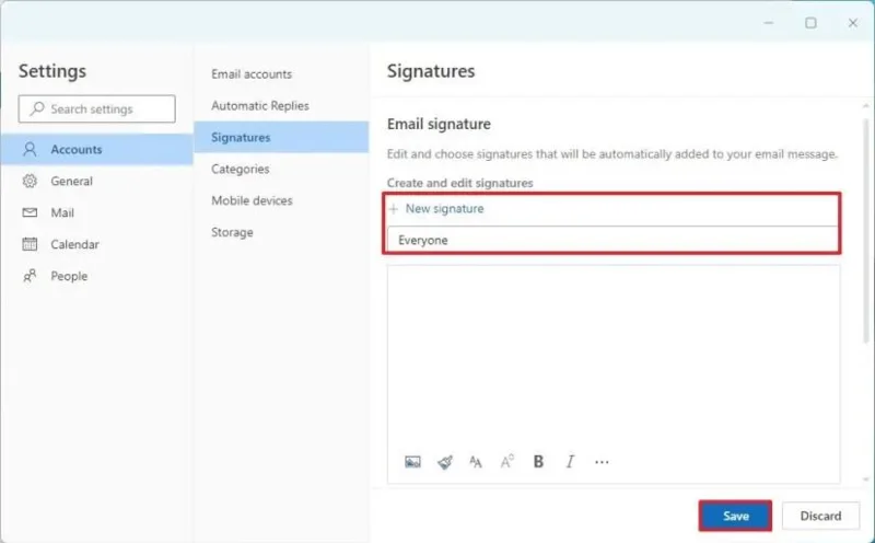 วิธีสร้างลายเซ็นอีเมลในแอป Outlook ใหม่สำหรับ Windows 11