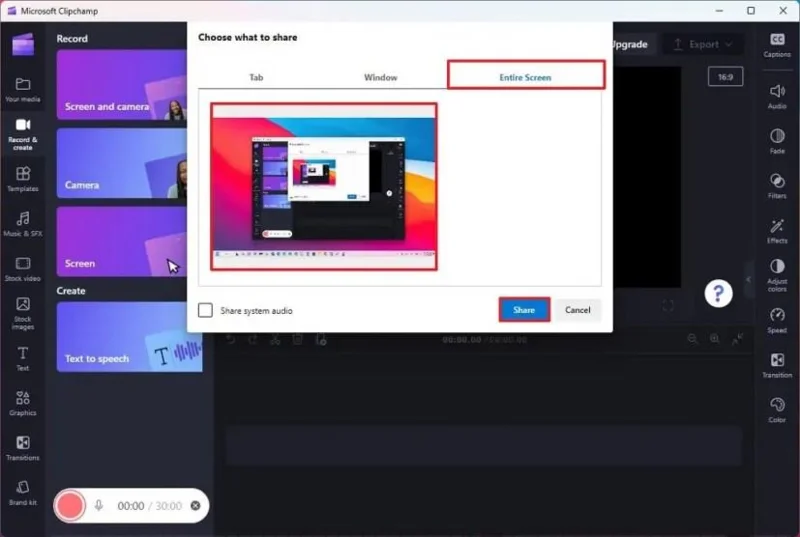 วิธีคัดกรองบันทึกด้วย Clipchamp บน Windows 11