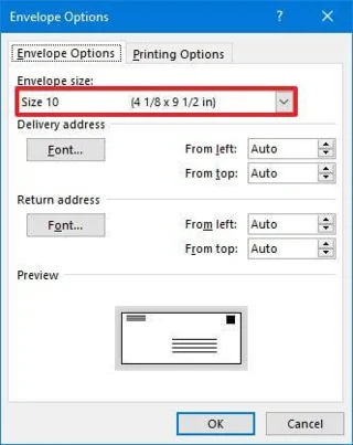 วิธีพิมพ์ซองจดหมายบน Microsoft Word