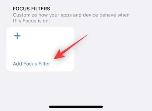 iOS 16의 iPhone에서 포커스 필터를 사용하는 방법