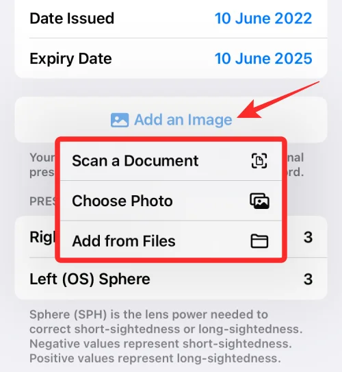 iOS 16의 iPhone 건강 앱에 시력 처방전을 추가하는 방법