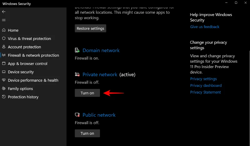 วิธีเปิดใช้งาน Windows Defender ใน Windows 11