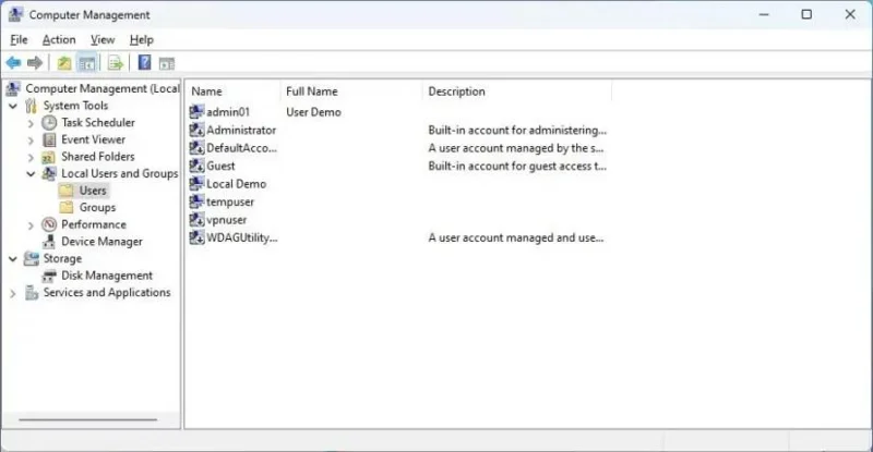 วิธีดูบัญชีผู้ใช้ทั้งหมดใน Windows 11