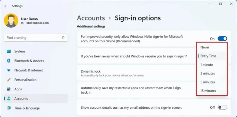 วิธีเปิดใช้งานหรือปิดใช้งานการลงชื่อเข้าใช้อีกครั้งหลังจากตื่นขึ้นใน Windows 11