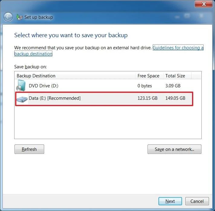 วิธีสร้างการสำรองข้อมูลแบบเต็มบน Windows 7