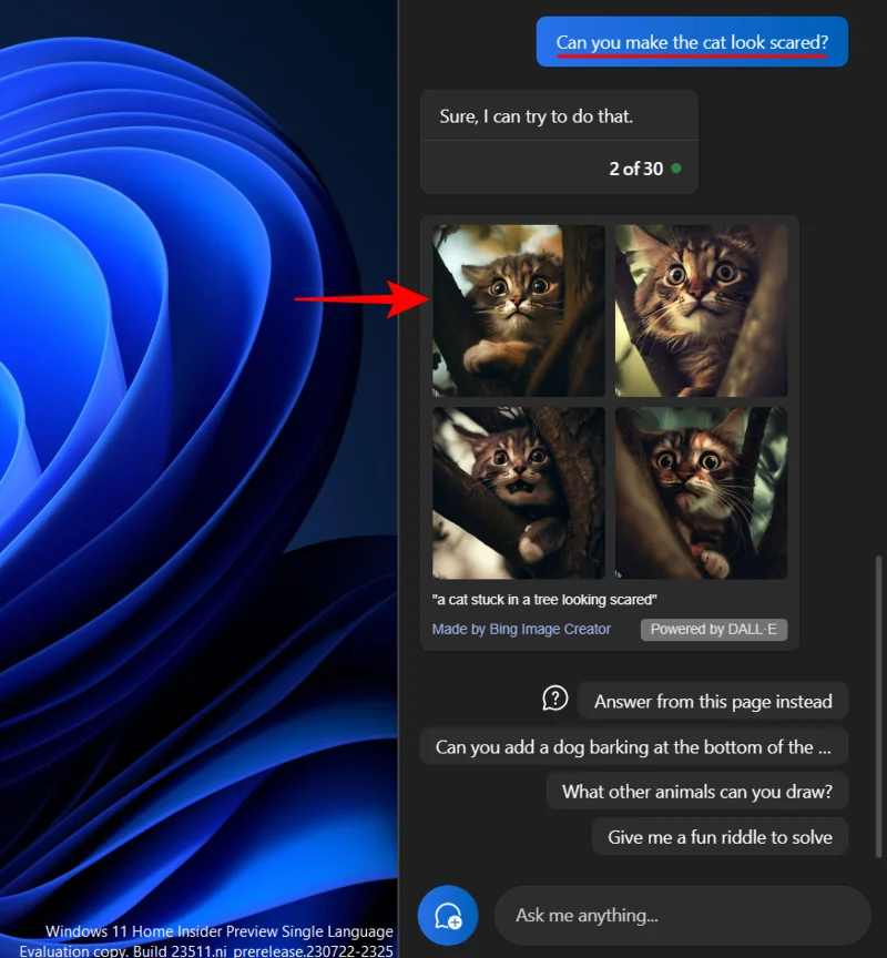 Windows Copilot을 사용하여 AI 이미지를 생성하는 방법