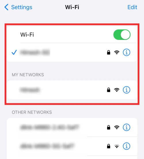 iOS 16의 iPhone에서 WiFi 비밀번호를 보고 공유하는 방법
