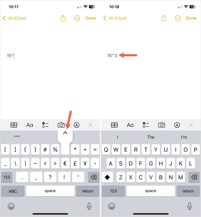 如何在 Android、iPhone 和 iPad 上輸入指數