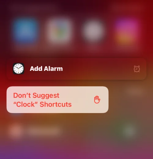 Siri の提案が再表示される様子