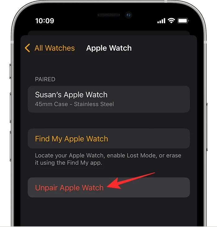 Apple Watch의 "i" 아이콘은 어디에 있습니까?