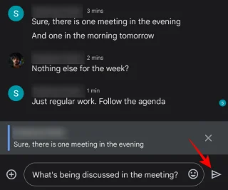 Google Chat에서 답장으로 인용하는 방법