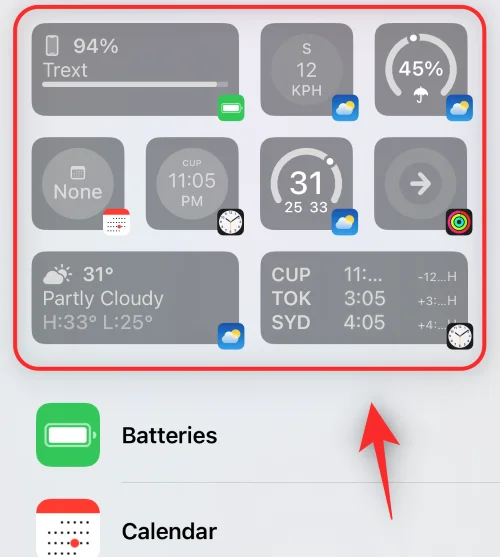 iOS 16의 iPhone에서 위젯을 관리하는 방법