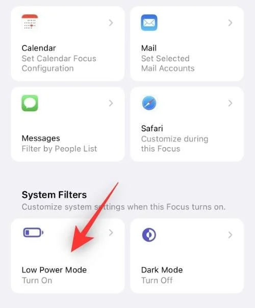 iOS 16의 iPhone에서 포커스 필터를 사용하는 방법
