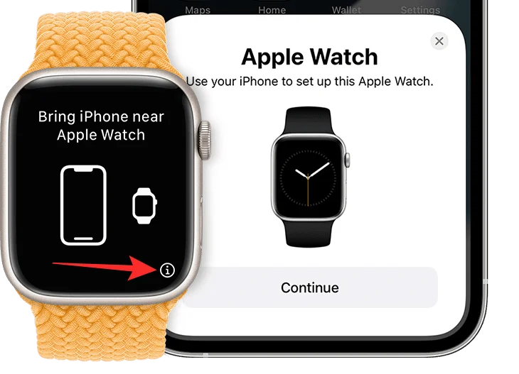 Apple Watch의 "i" 아이콘은 어디에 있습니까?