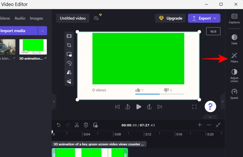 Clipchamp에서 그린 스크린을 수행하는 방법