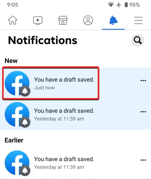 Facebook 앱에서 초안을 찾는 방법