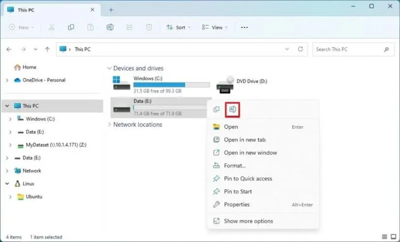 วิธีเปลี่ยนชื่อป้ายกำกับปริมาณไดรฟ์ใน Windows 11